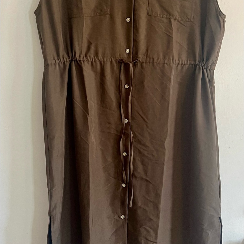Old Navy Army Green Button-Up Dress New with Tags - Picture 2 of 14